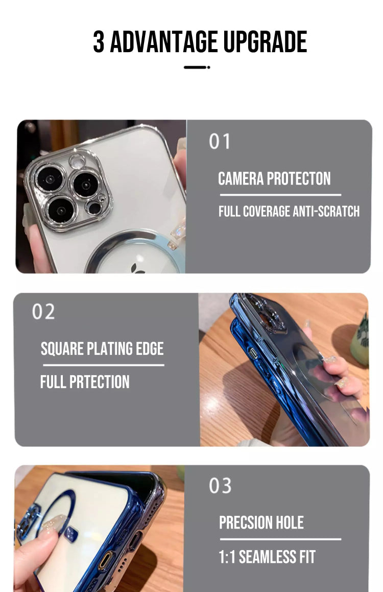 Premium Softshell Plating Straight Edges Coloured MagSafe Phone Case- for Apple iPhone 14 Series - Super Savings Technologies Co.,LTD Premium Softshell Plating Straight Edges Coloured MagSafe Phone Case- for Apple iPhone 14 Series - Super Savings Technologies Co.,LTD